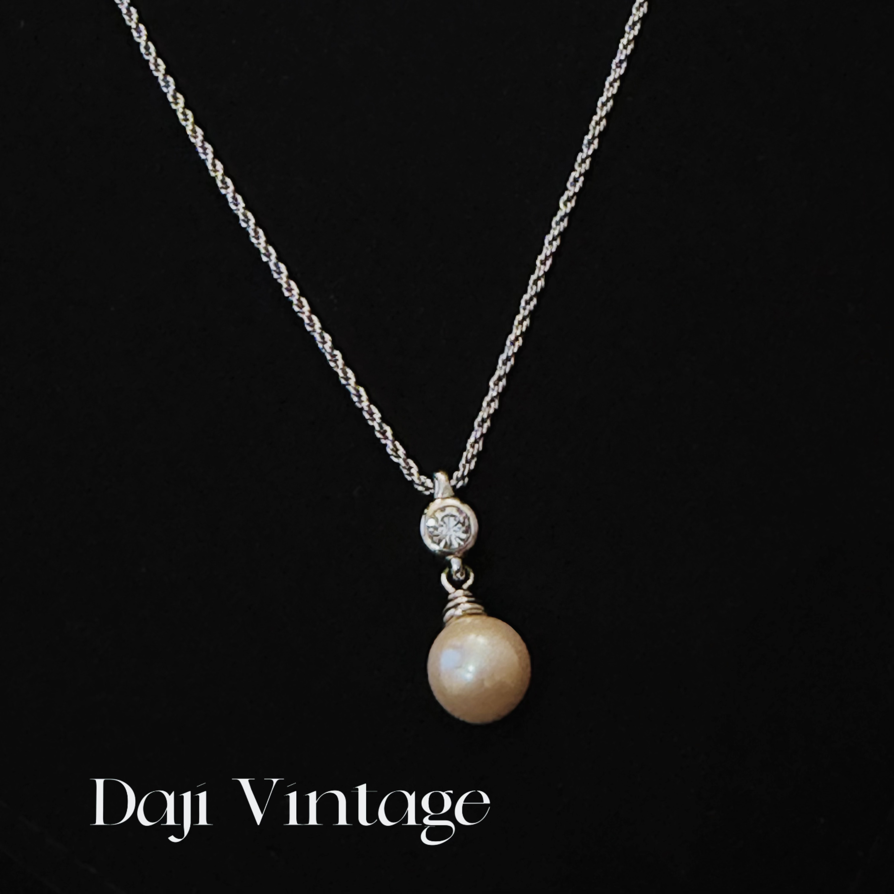 99新 DIOR/迪奥 大吉中古/Dior迪奥银色珍珠项链