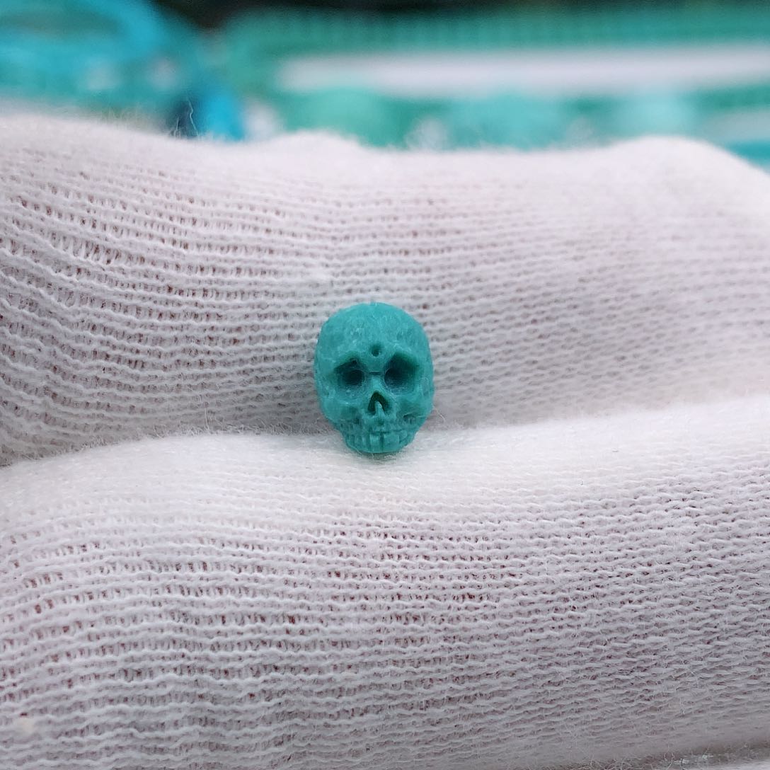 绿松石骷髅6.5-7.6mm未镶嵌