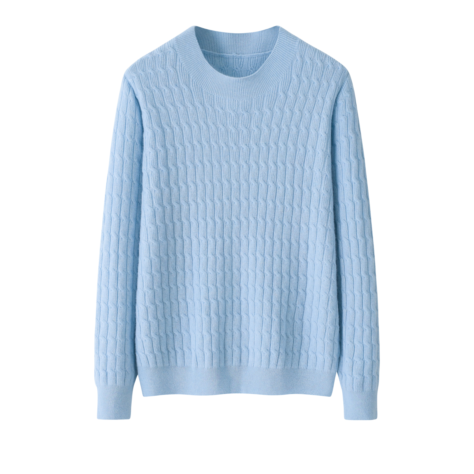 精品圆领绞花女套衫