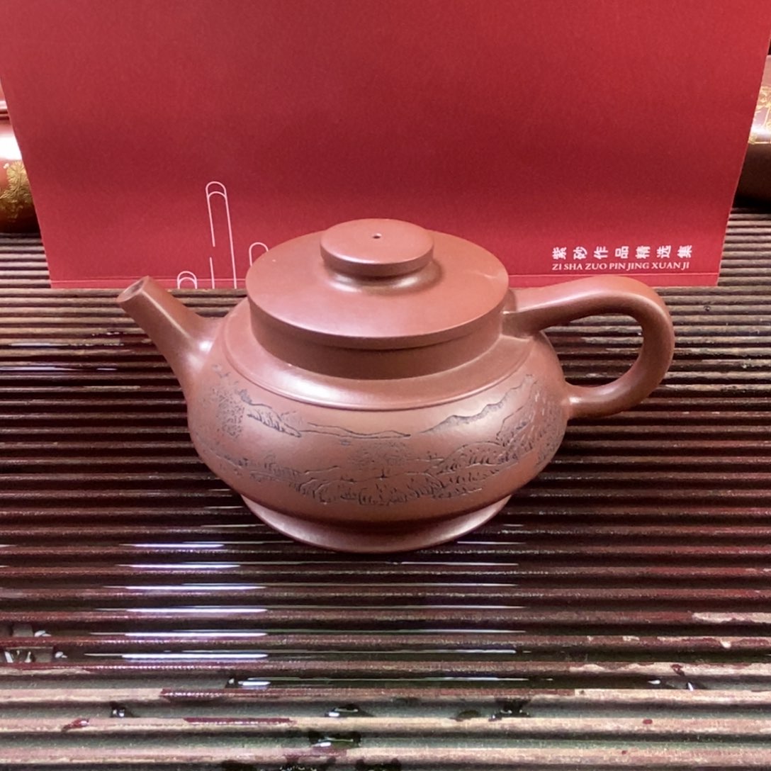 紫砂茶壶白9 石韵 底槽清