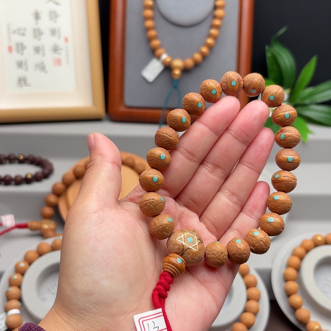 手串凤眼菩提13左右镶嵌手串