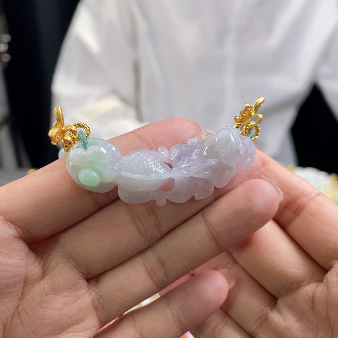 翡翠颈饰未镶嵌代编织