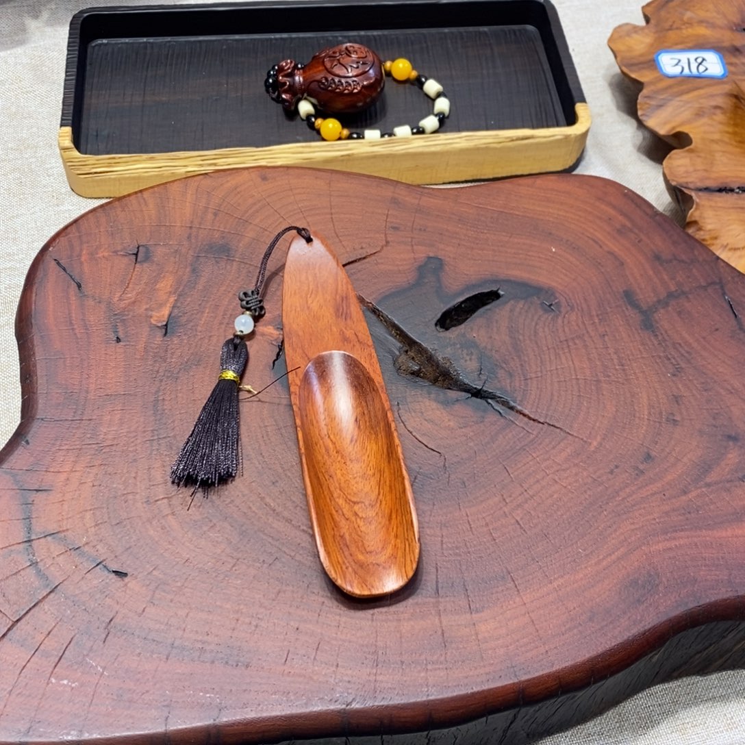 巴西花梨月牙茶勺