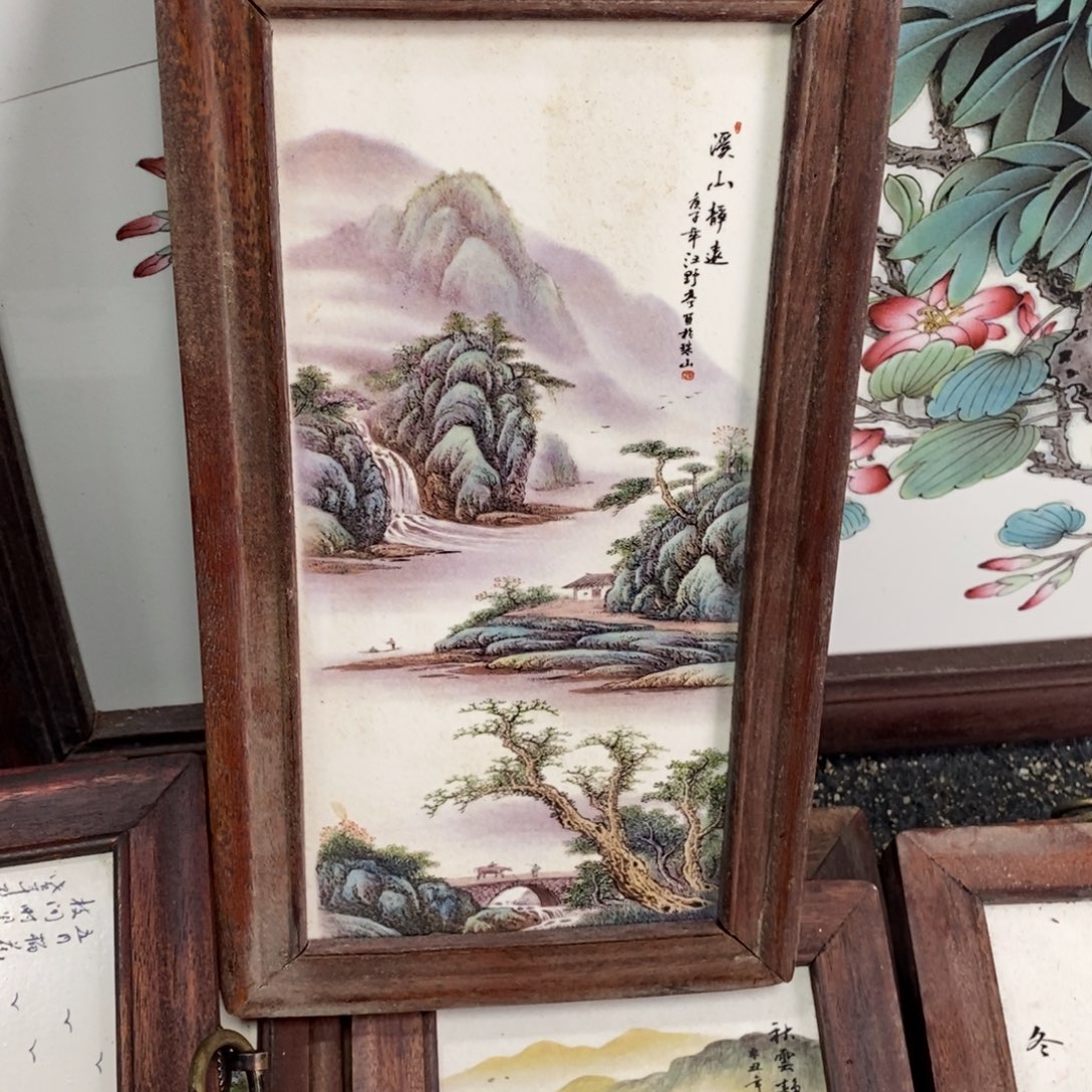 瓷28*16*1景德镇瓷板画柴窑烧制