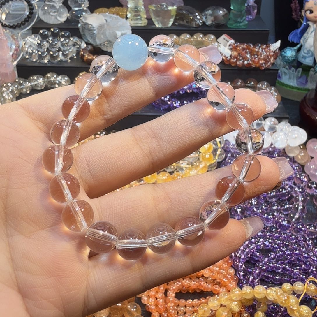 未镶嵌手链水晶白水晶