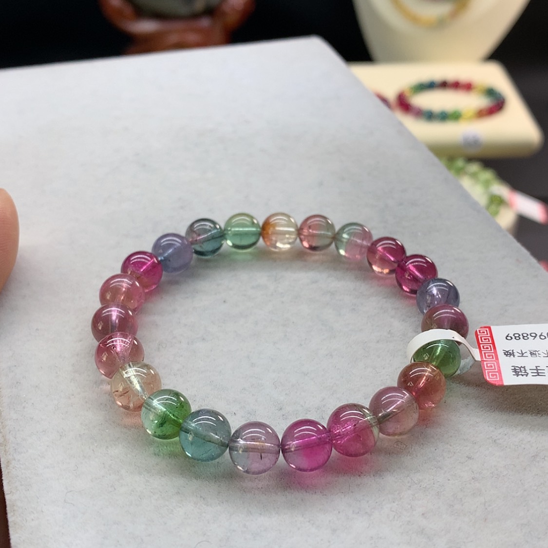 【闪购商品】未镶嵌手链碧玺西瓜单圈8.2