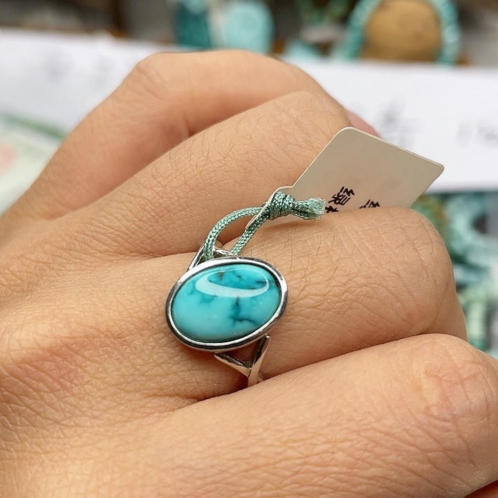 绿松石珠宝奇石银S925镶嵌