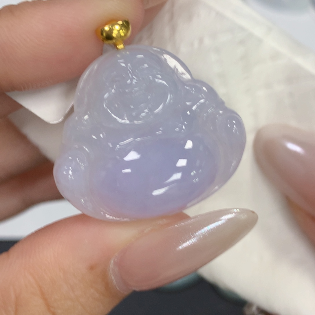 颈饰18K金镶嵌翡翠