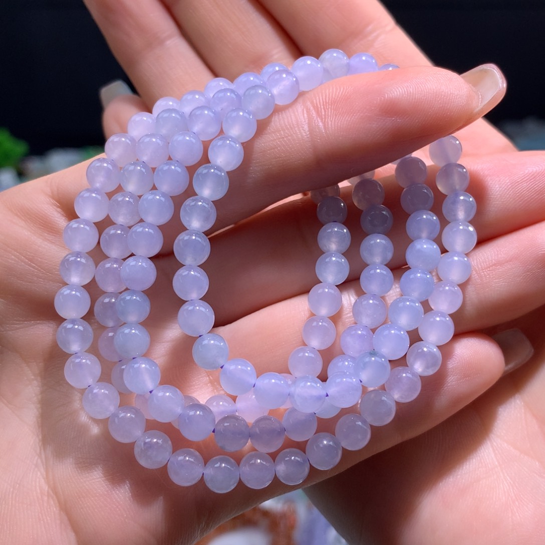 翡翠手链未镶嵌冰种项链卡5.7m m