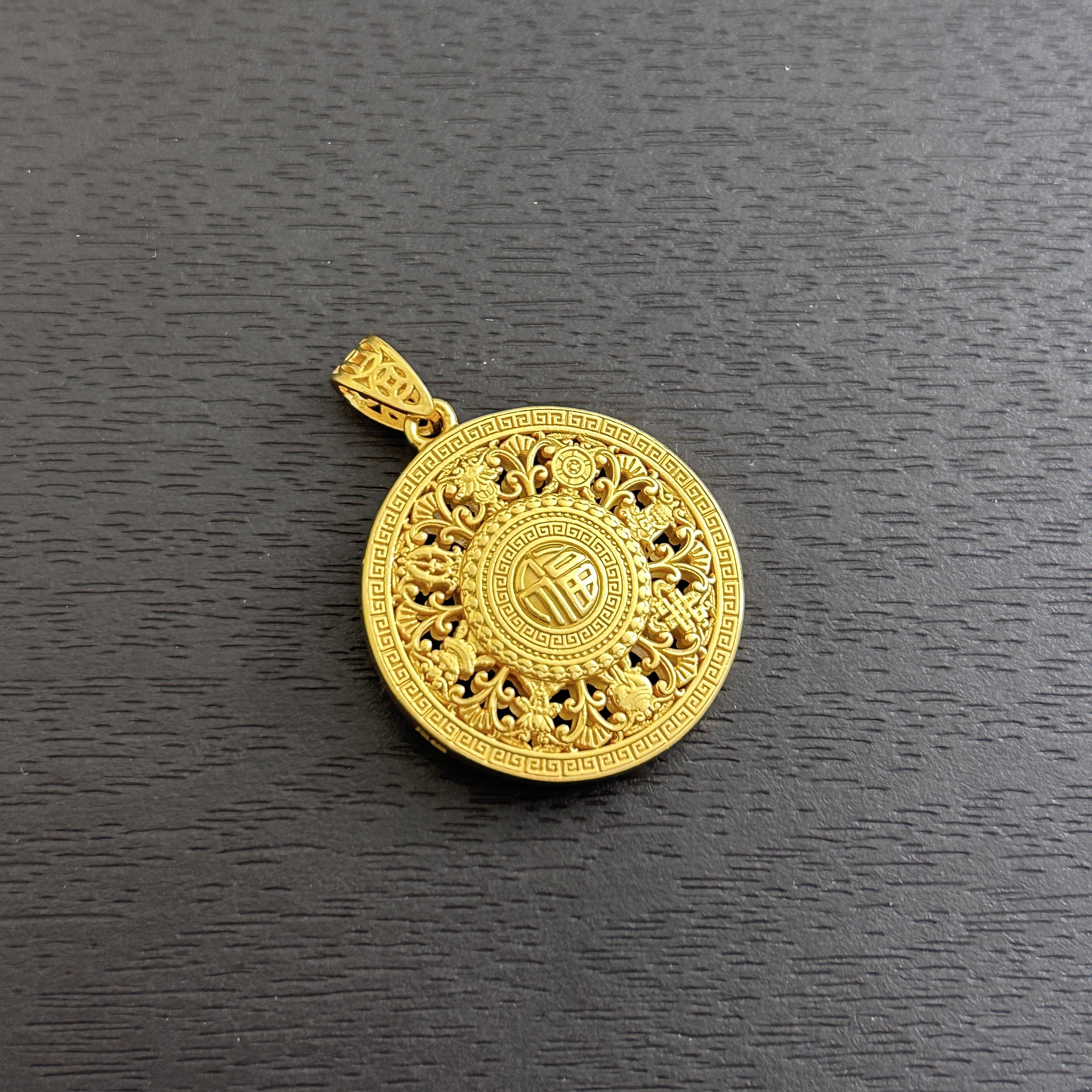 吊坠足银 【店长专享】足银八宝罗盘吊坠YDZ870