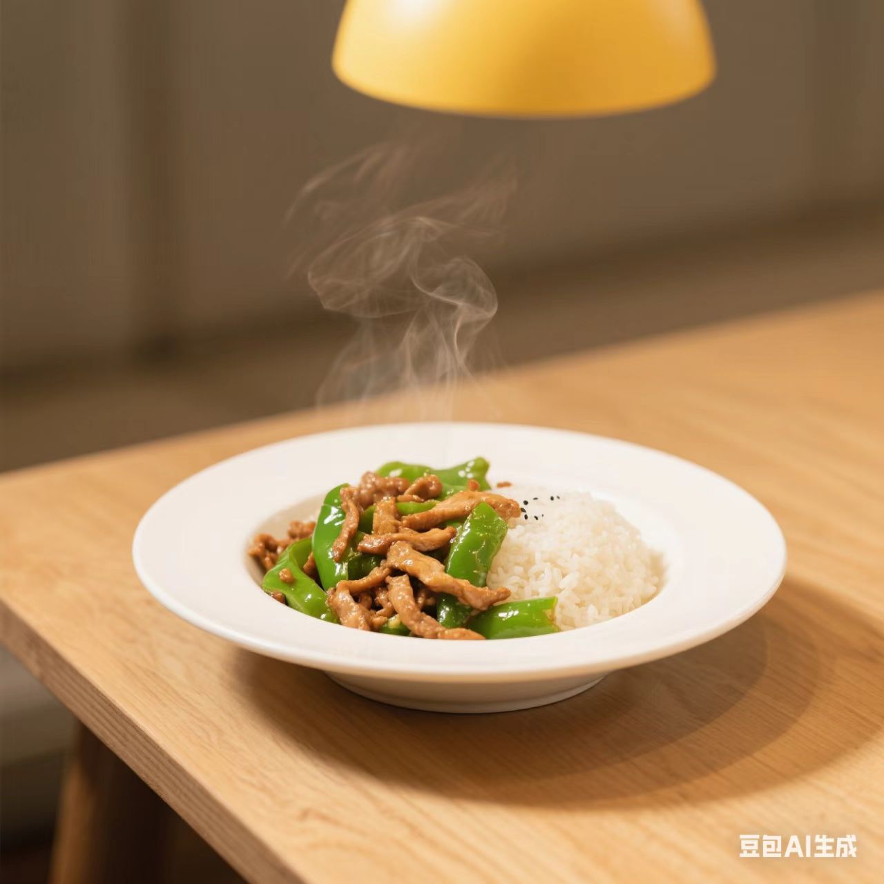 青椒肉丝饭