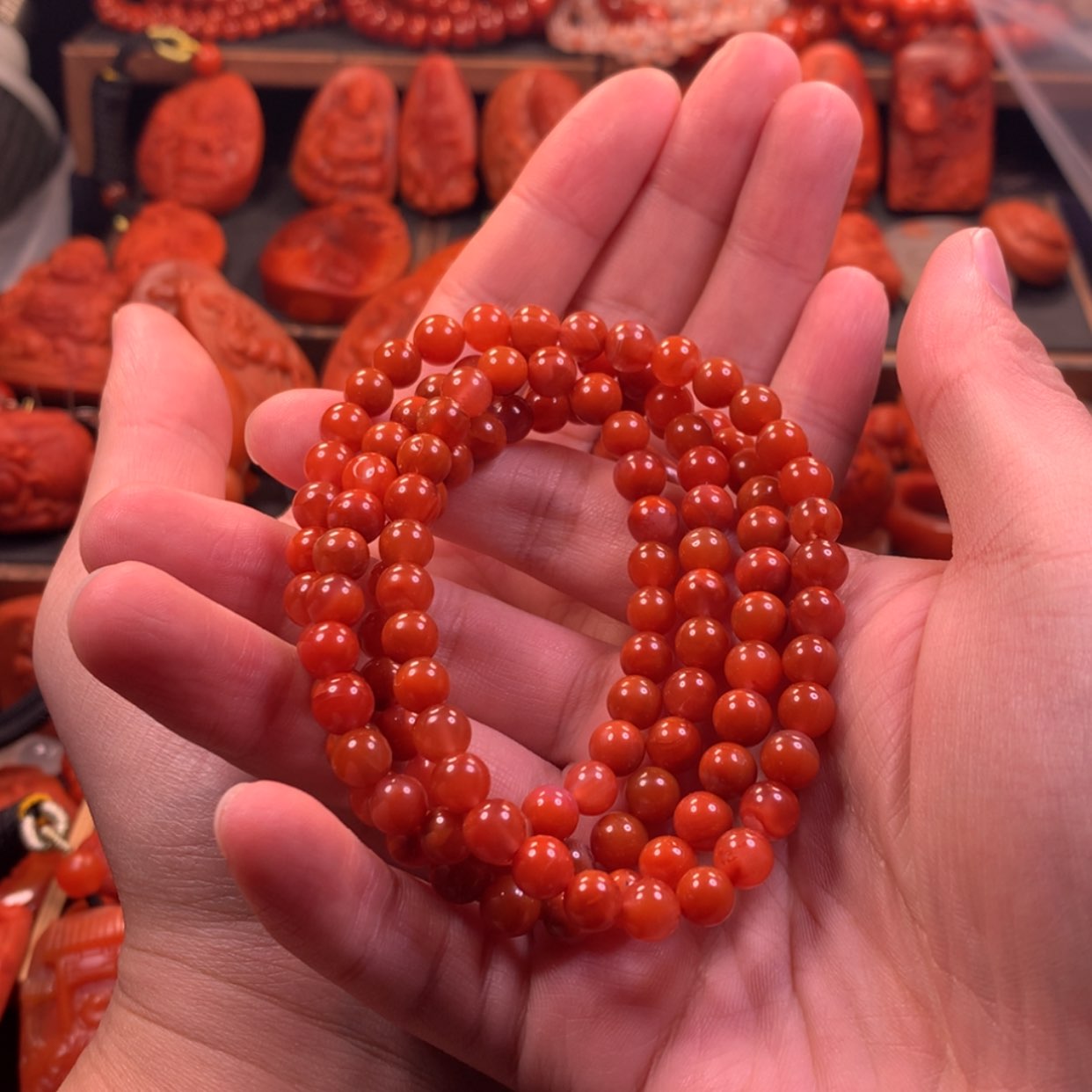 【闪购商品】未镶嵌多圈南红玛瑙