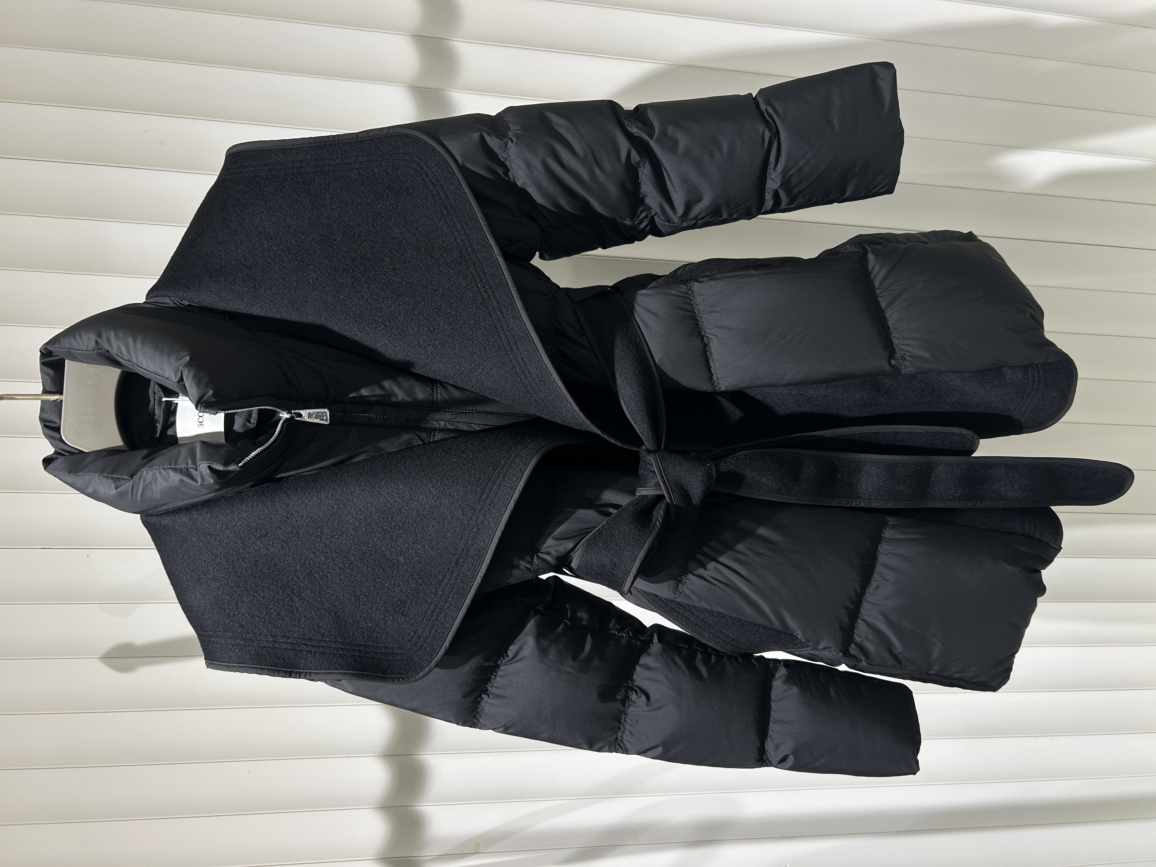 纯色直筒时尚中长款休闲设计师拉链