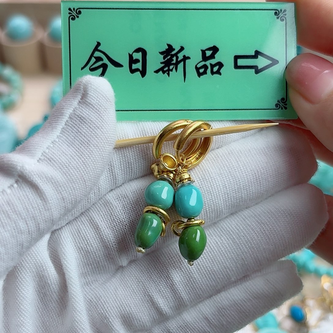 绿松石银S925镶嵌珠宝奇石