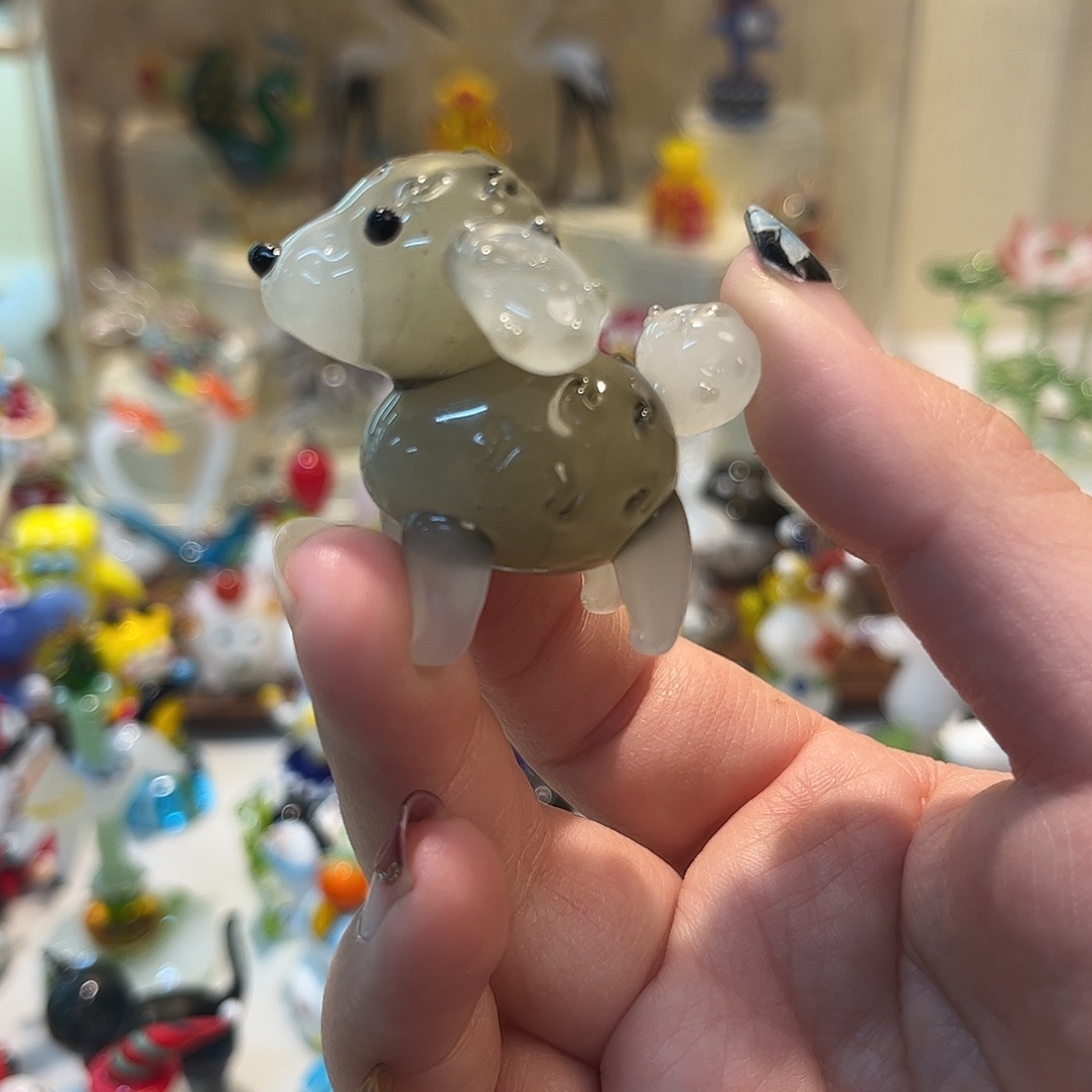 琉璃手工艺品小狗