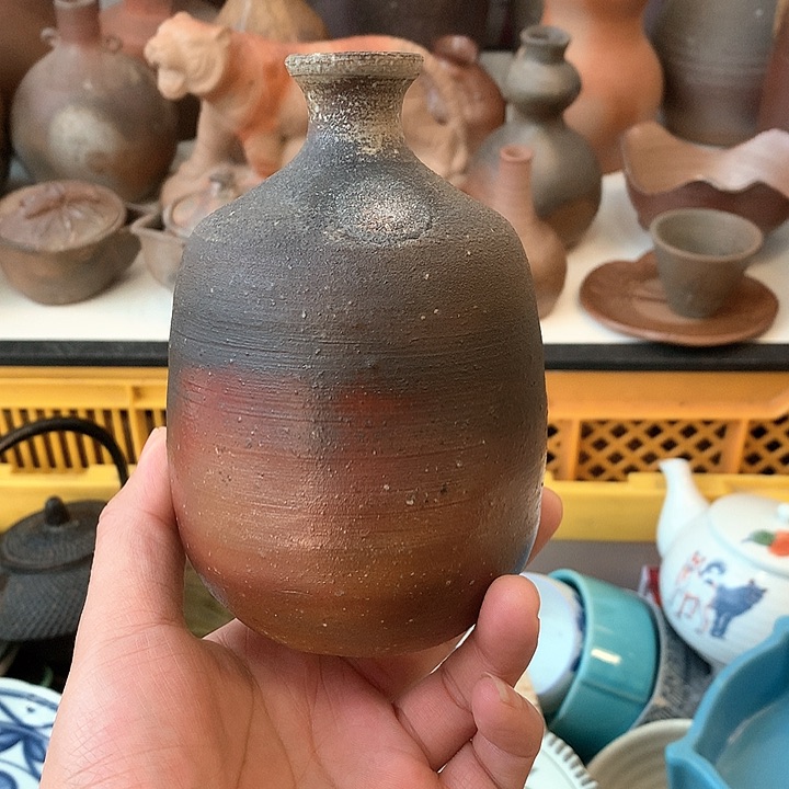 备前烧花瓶一个备前