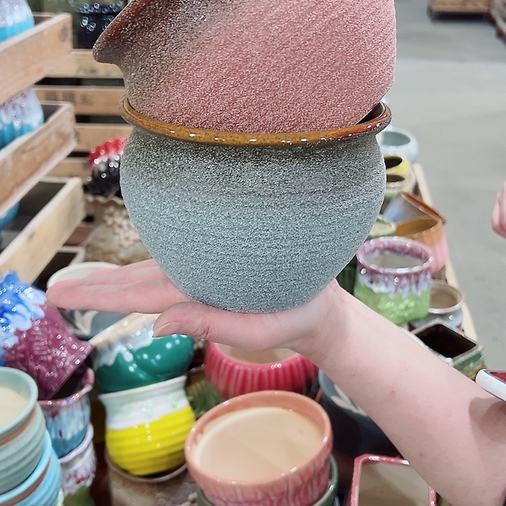 有孔，凑单福利满10元发货陶瓷多肉花盆！