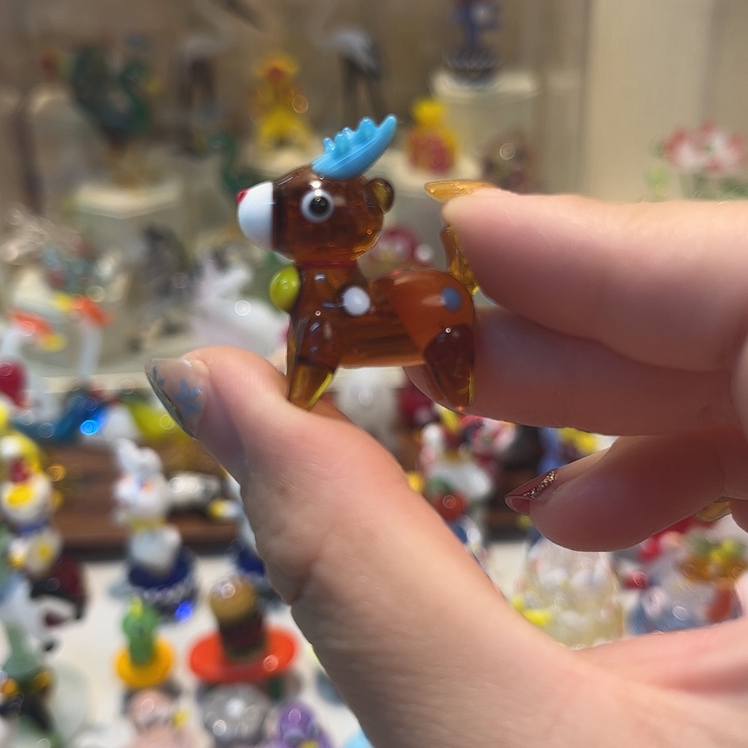 琉璃手工艺品麋鹿