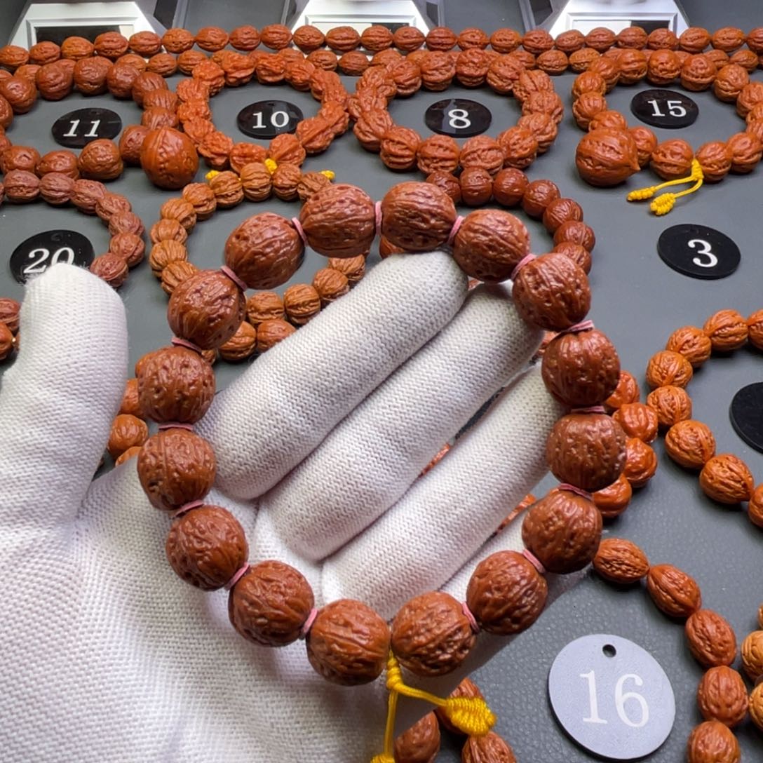 手串文玩核桃野生核桃小竖纹秋子手持