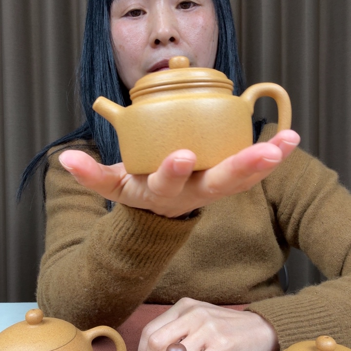 紫砂茶壶40目黄金缎德钟170cc全手工完美品