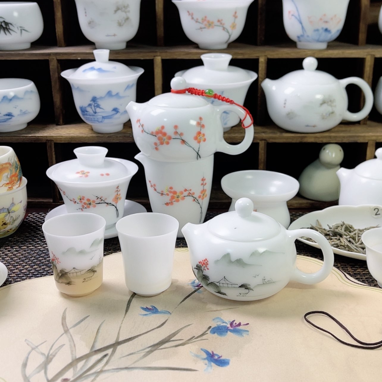 【闪购商品】天***膀德化白瓷手绘壶84243488444