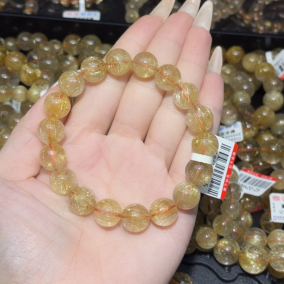 发晶手串未镶嵌卡11金发晶