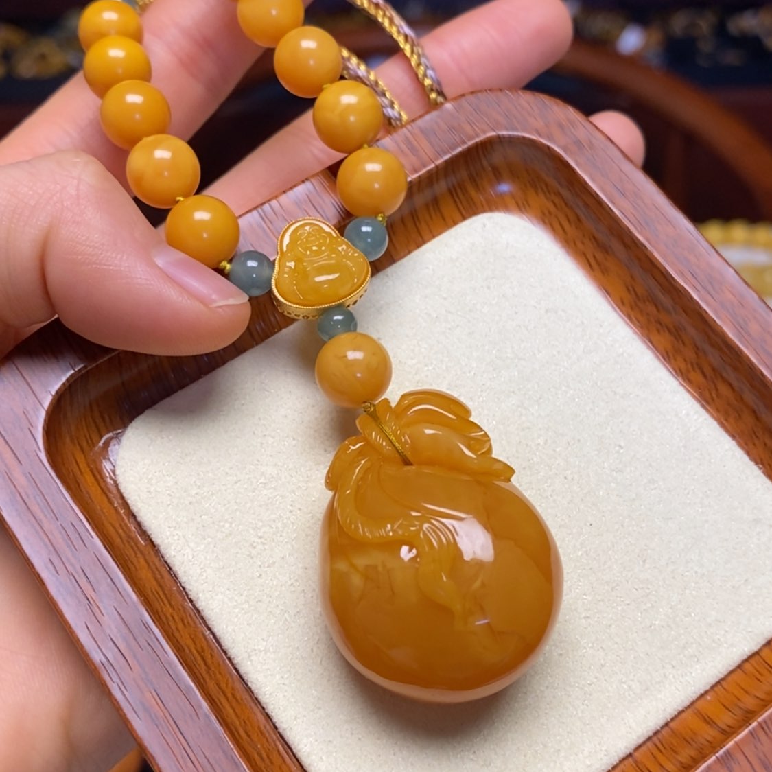 【闪购商品】蜜蜡颈饰未镶嵌项链