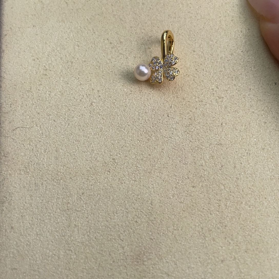 吊坠(不含链)银S925镶嵌海水珍珠