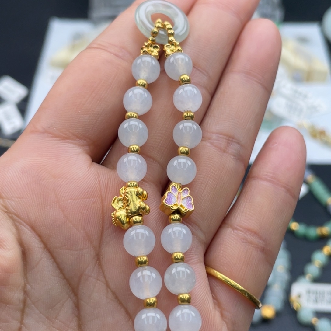 翡翠未镶嵌手链手串