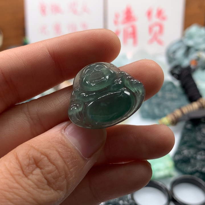 翡翠颈饰未镶嵌保真天然A货翡翠