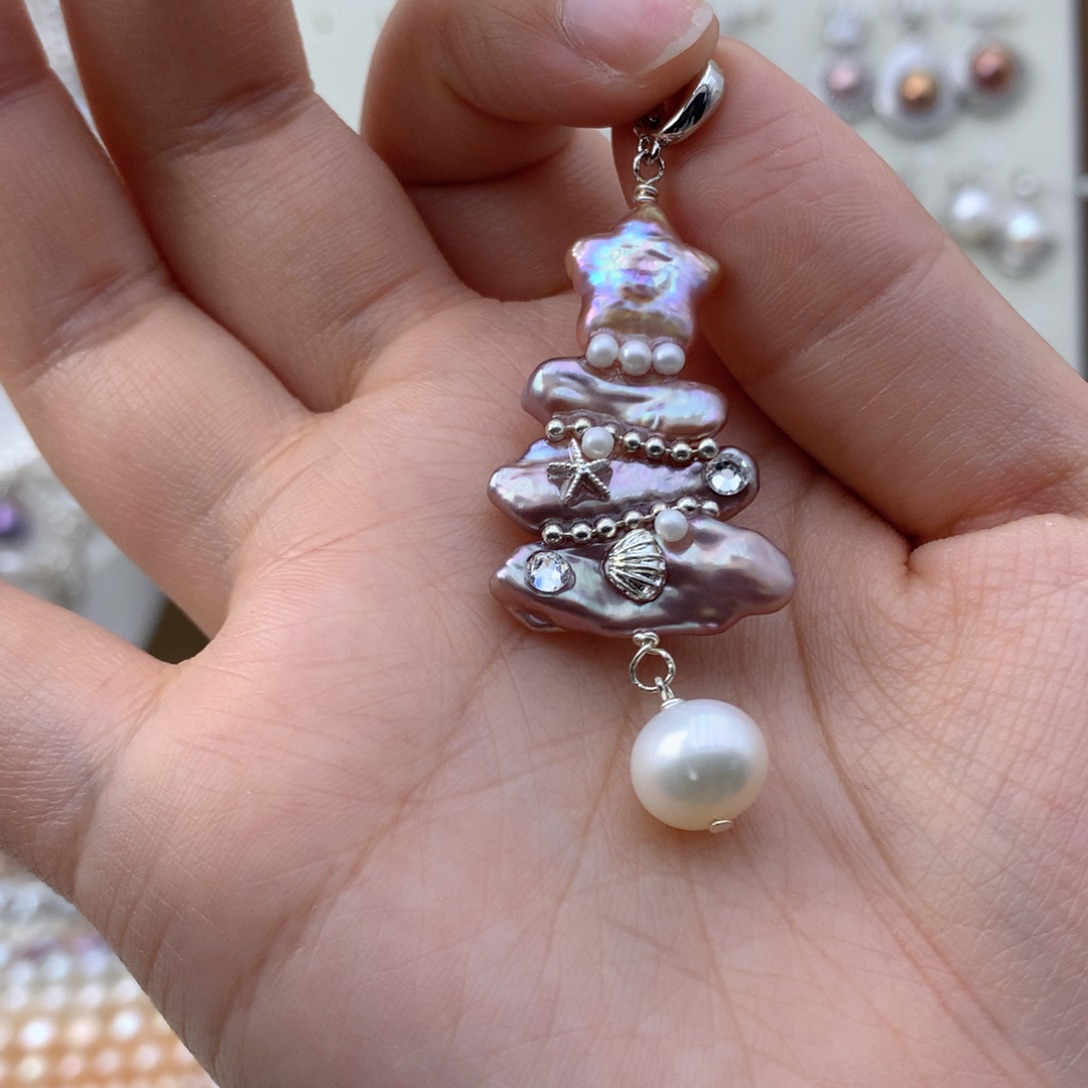 B***咚耳饰合金淡水珍珠