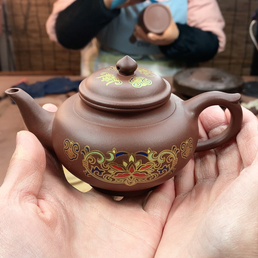 紫砂茶壶笑樱 紫泥 240cc