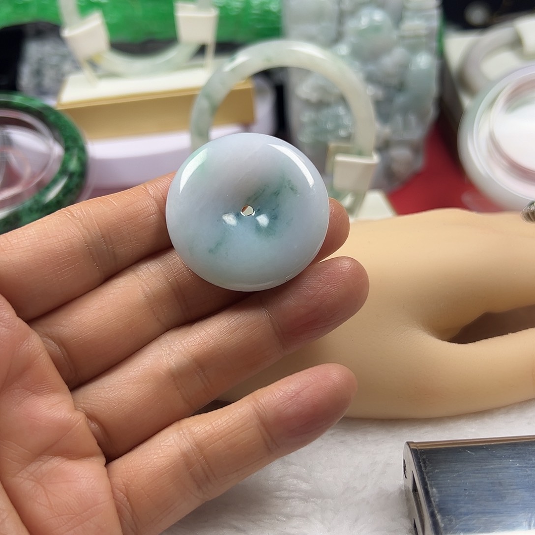 颈饰未镶嵌翡翠缅甸天然A货翡翠平安扣