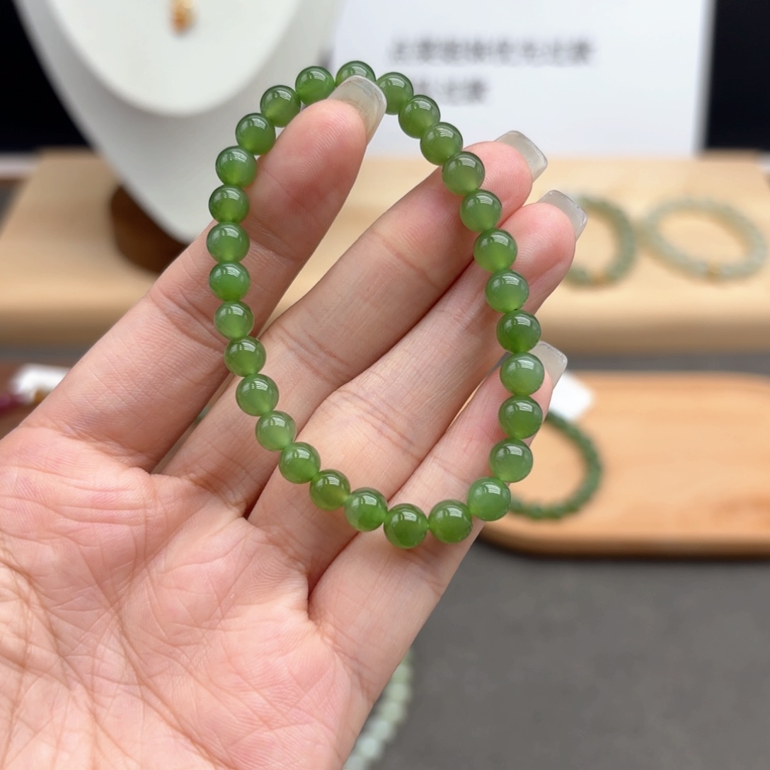 和田玉（碧玉）手链未镶嵌