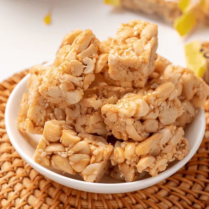 手工花生酥正宗原味花生酥零食山东特产手工花生糖原味喜糖果散装