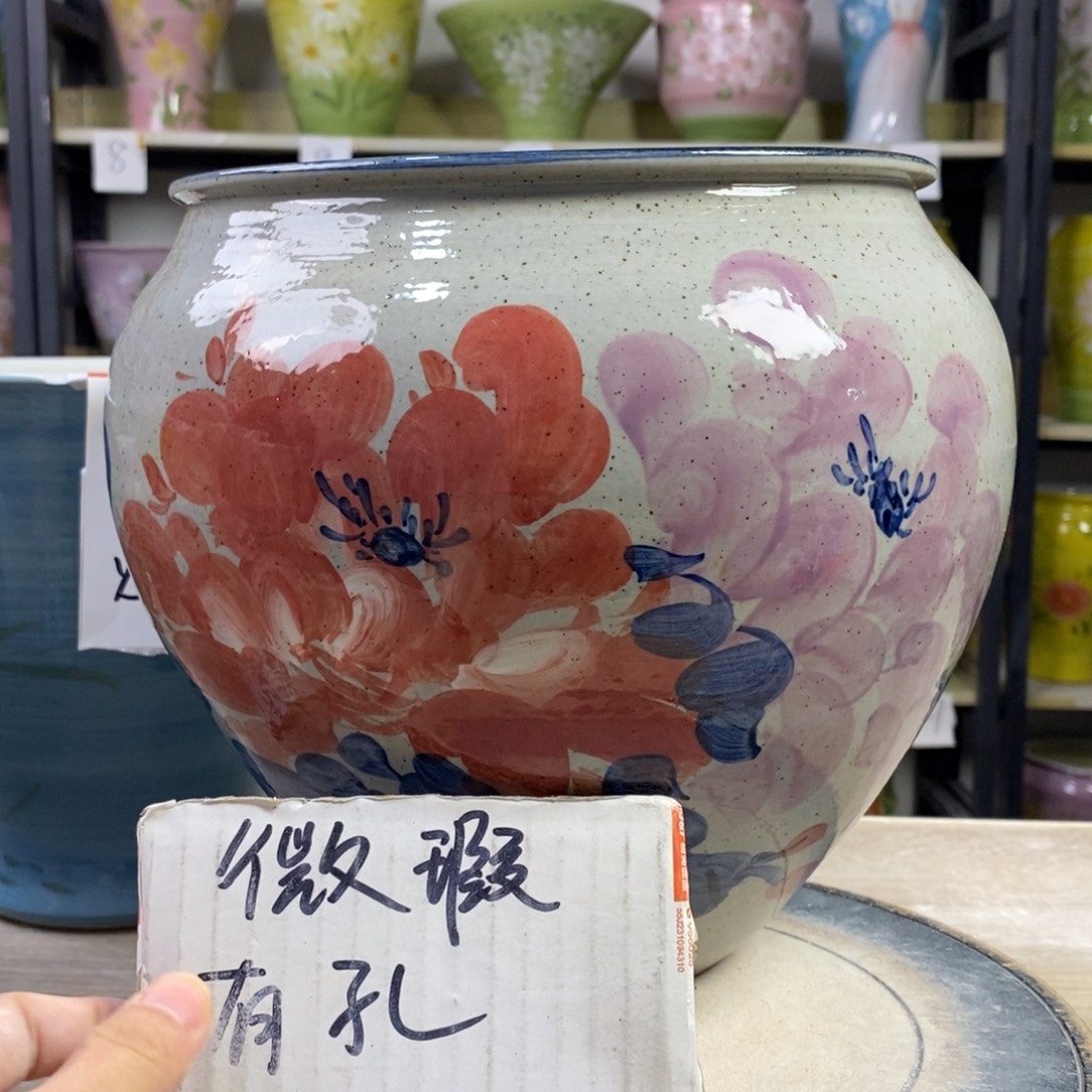 景德镇手工手绘陶瓷花盆