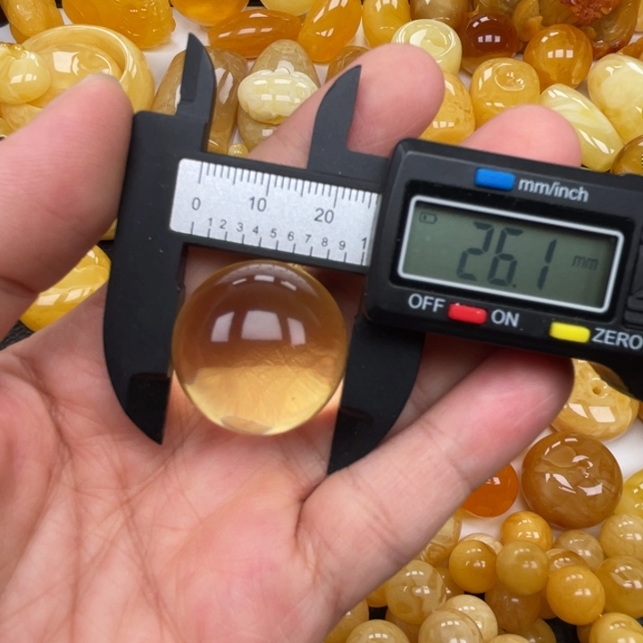 裸石蜜蜡未镶嵌蜜蜡圆珠