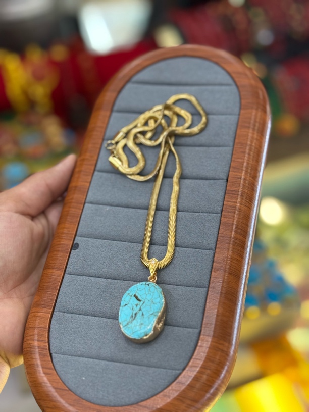 非金属珐琅吊坠 金镶时尚百搭花开富贵