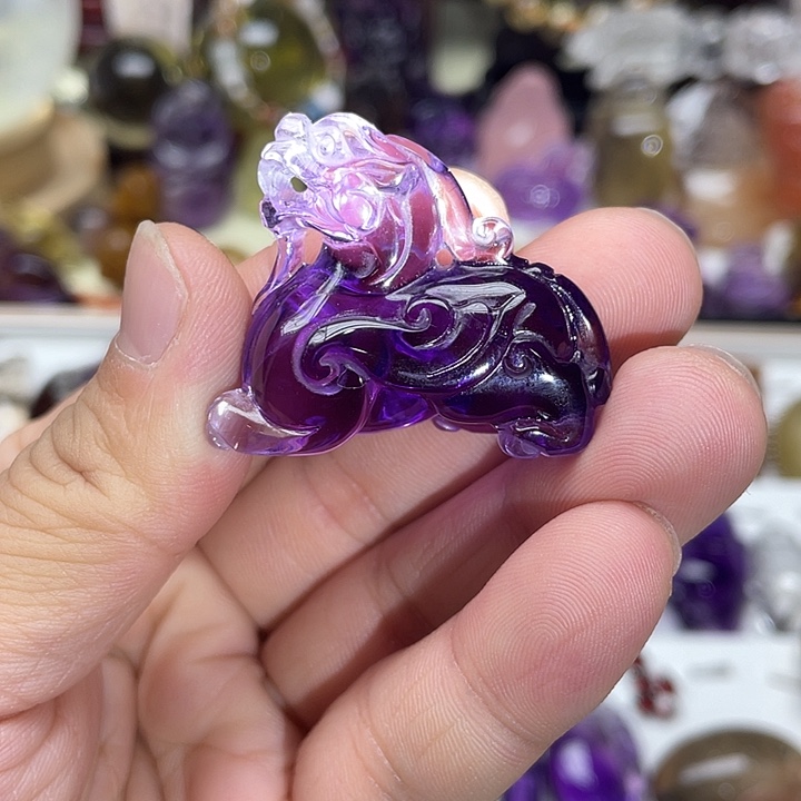 紫晶颈饰未镶嵌天禄貔貅