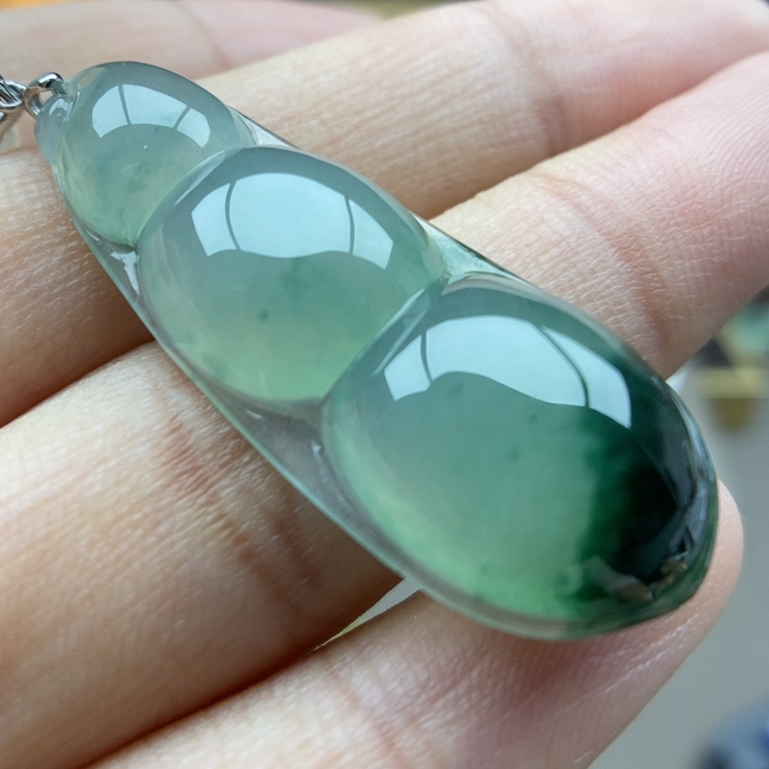 翡翠银S925镶嵌颈饰吊坠33