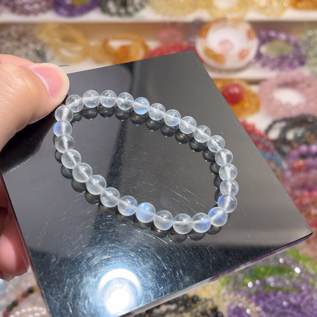 未镶嵌手链水晶7m蓝月光单圈