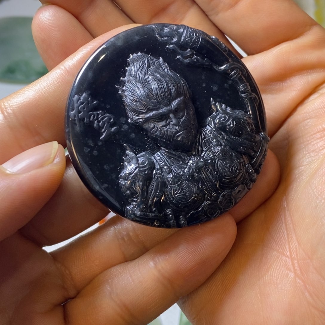 定制翡翠未镶嵌天****黑翡翠