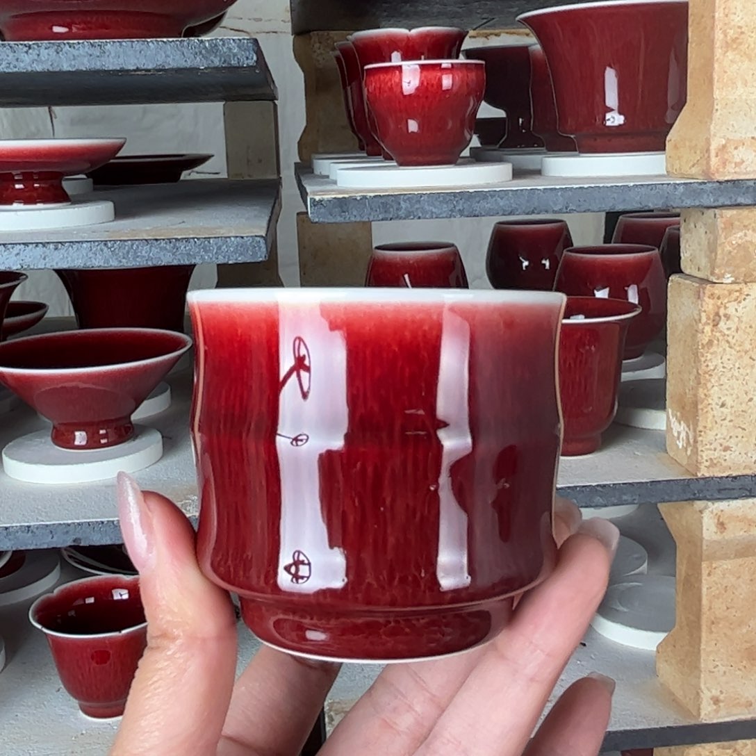 杯闻轩坊开窑福利 竹节杯微瑕