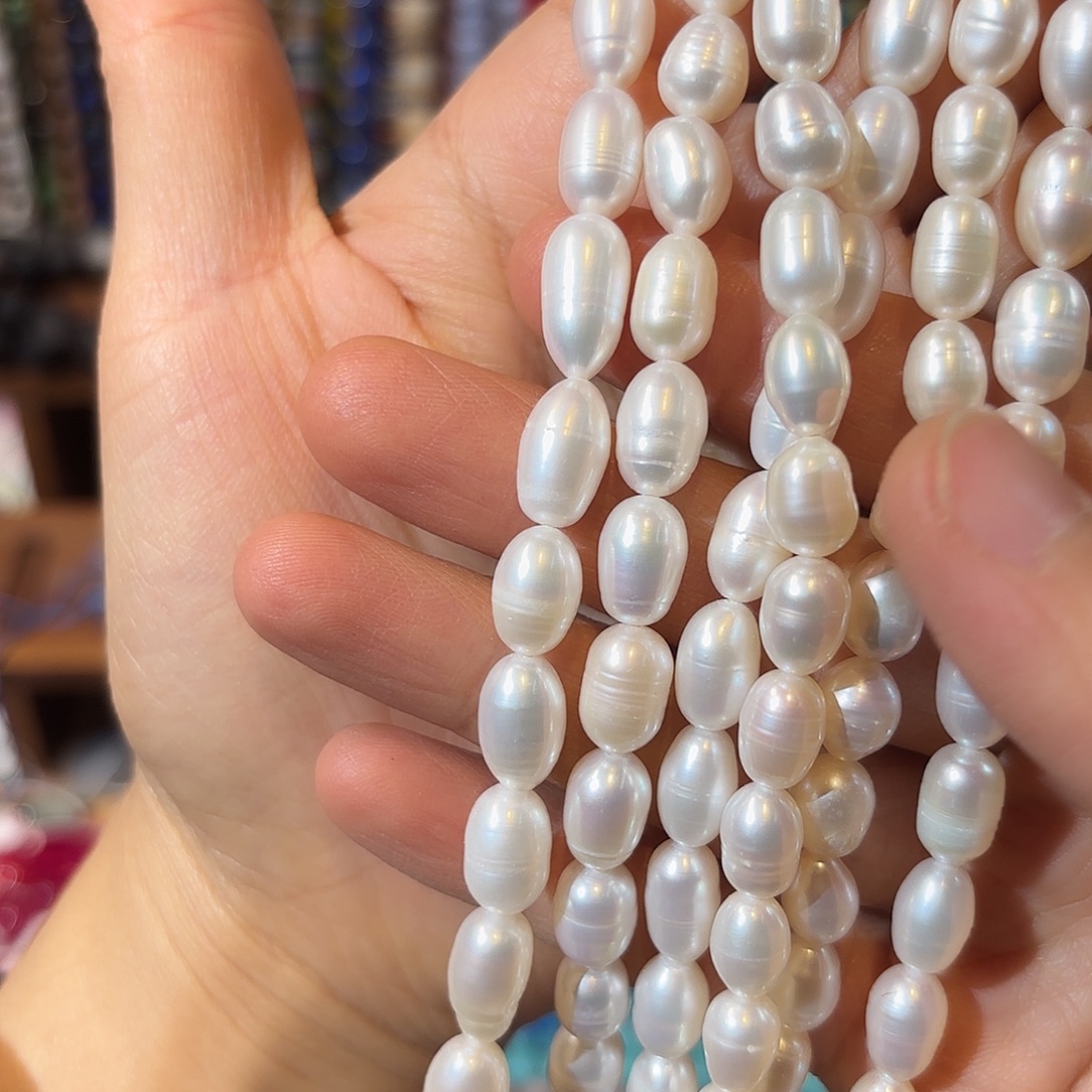 玛瑙/玉髓未镶嵌珠宝半成品珍珠卡7-10一条