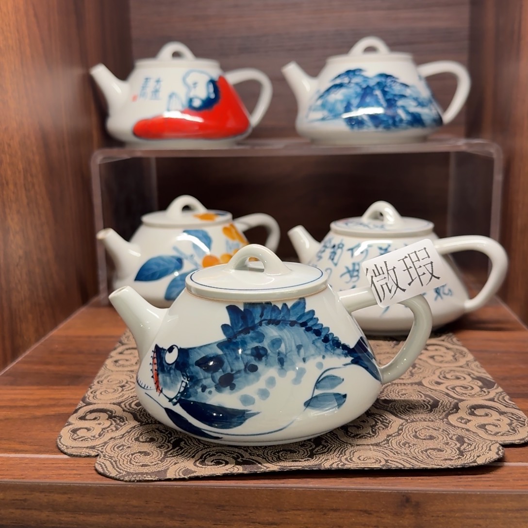 釉下彩纯手绘微瑕