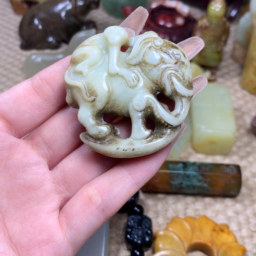 白玉菩提吊坠挂件