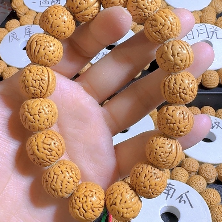 桃核吊坠19苹果圆手串