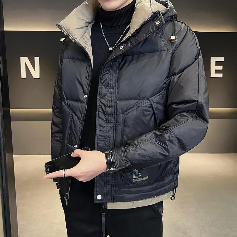 男士羽绒服2025年新款潮牌轻薄加厚短款时尚潮流帅气连帽冬季外套