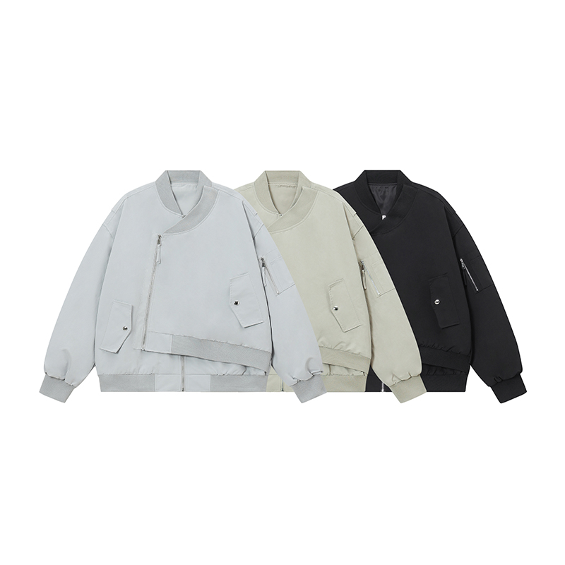 BINFU  2025年秋季长袖小众男女同款假两件宽松夹克外套