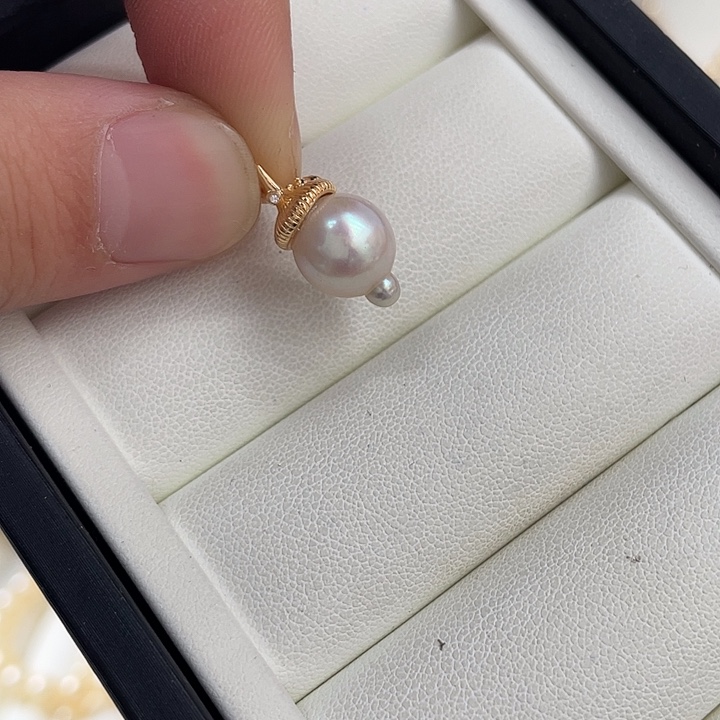 海水珍珠吊坠(不含链)银S925镶嵌